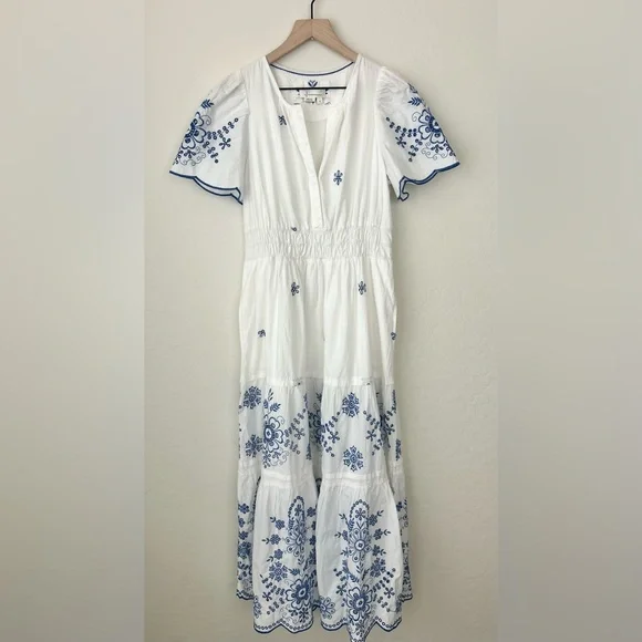 NWOT Anthropologie The Somerset Maxi Dress Eyelet Edition M - Picture 6 of 8